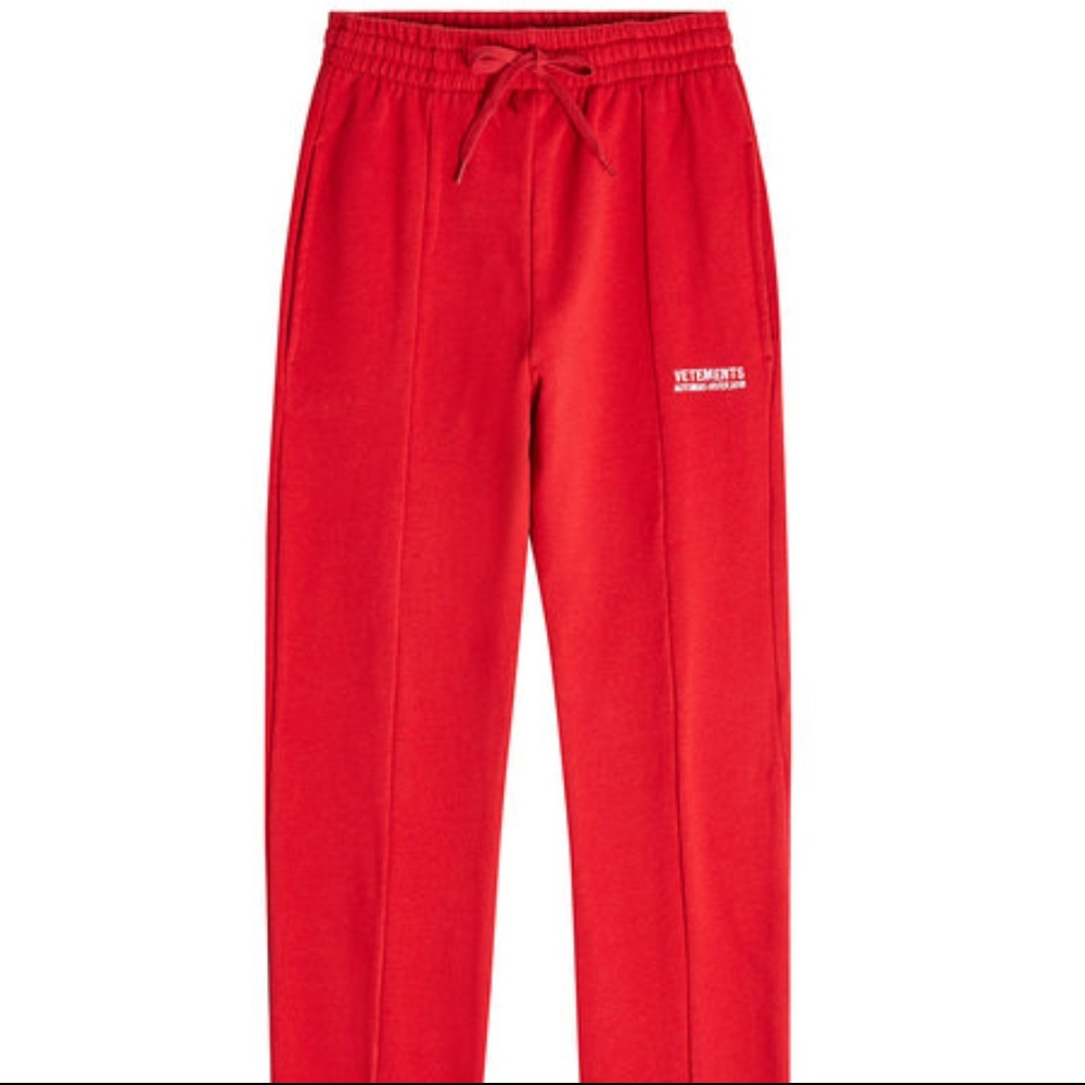 VETEMENTS RED TROUSERS